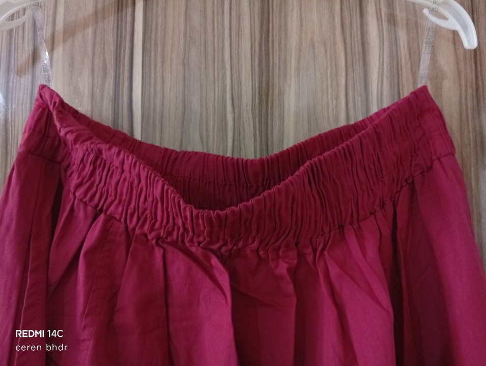 kırmızı  Salaş Uzun Kadın Etek - Görsel 2