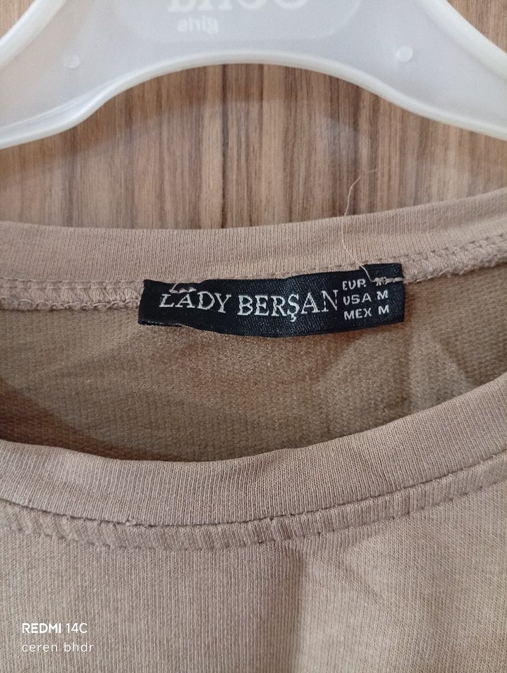 Bej Pamuklu California Baskılı Kadın Sweatshirt - Görsel 3