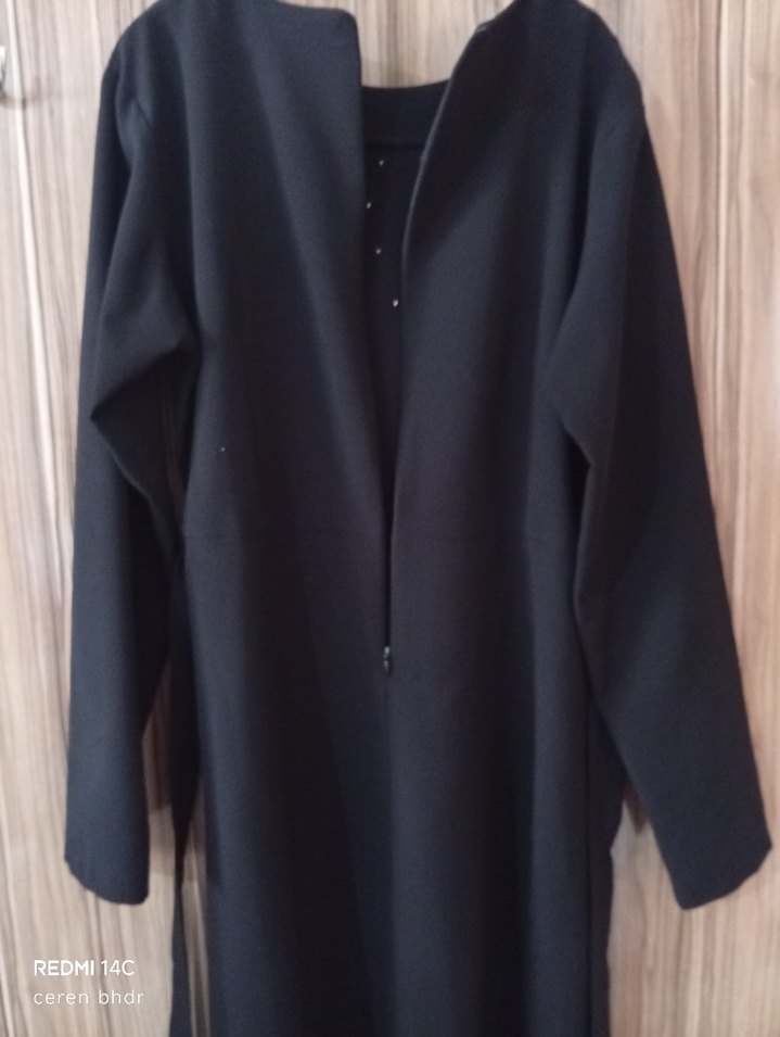 Siyah Nakışlı Uzun Kollu Gotik Elbise - Görsel 4