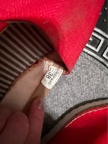 38 Beden kırmızı Renk Flo Espadril