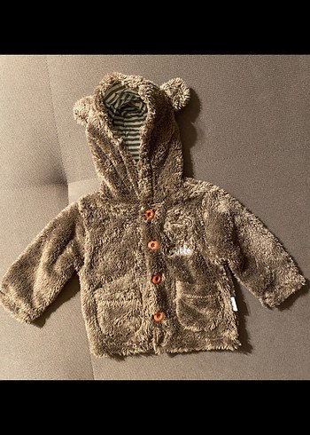 Blue Key Kids Kapüşonlu Kahverengi Kürk Detaylı Çocuk Mont