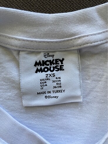 xs Beden Walt Disney Mickey Mouse Tişört S