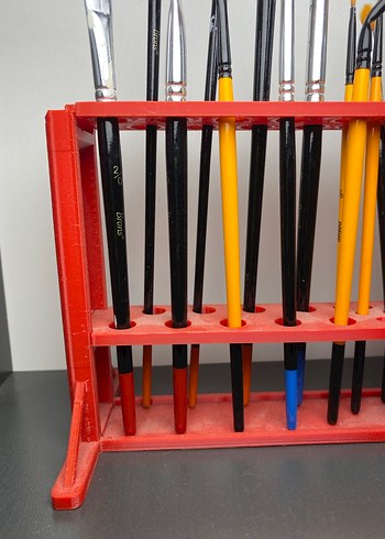 Kırmızı Fırça Tutucu PETG Filament malzeme - Görsel 2