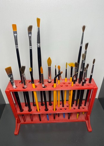 Kırmızı Fırça Tutucu PETG Filament malzeme - Görsel 3