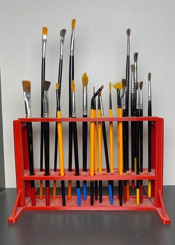 Kırmızı Fırça Tutucu PETG Filament malzeme