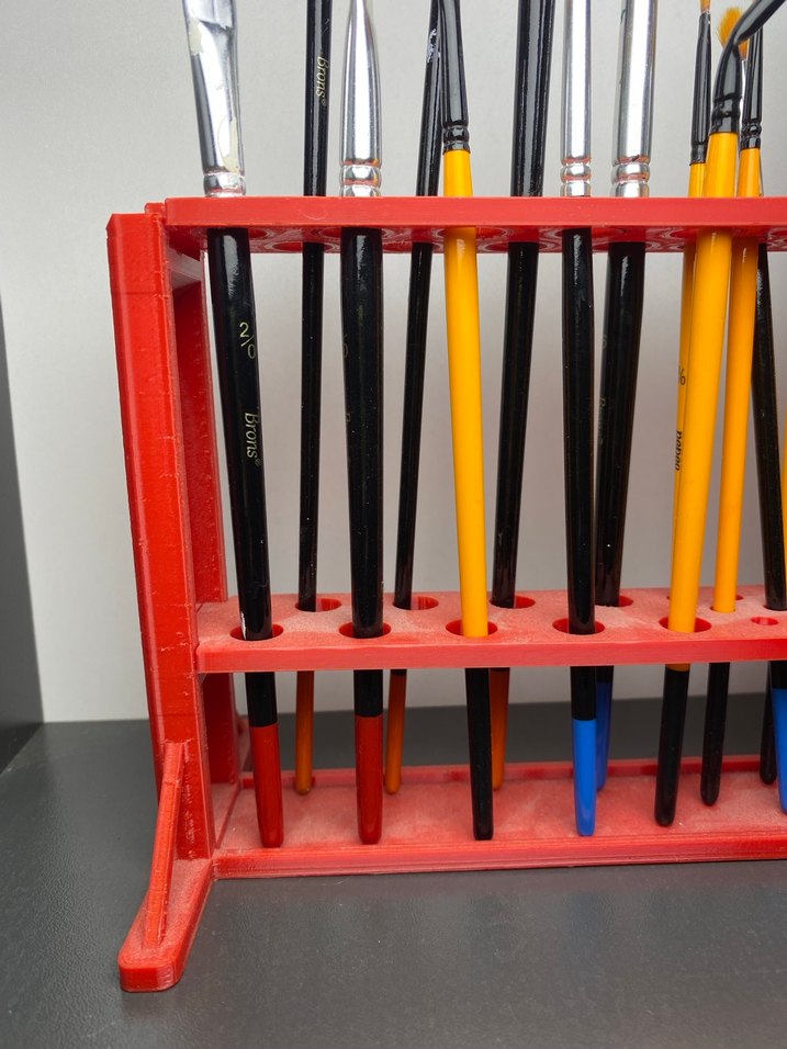 Kırmızı Fırça Tutucu PETG Filament malzeme - Görsel 2