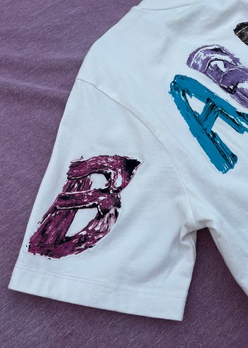 Renkli Baskılı Pamuklu Erkek Tişört - Görsel 8