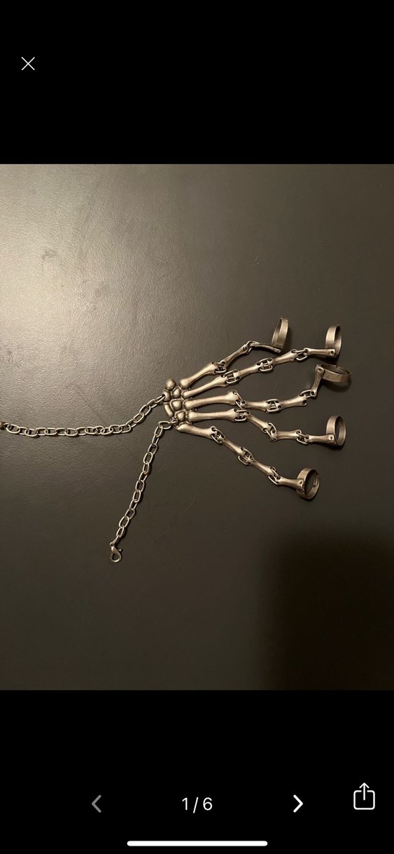Goth Zincir Detaylı Kadın El Zinciri - Görsel 2