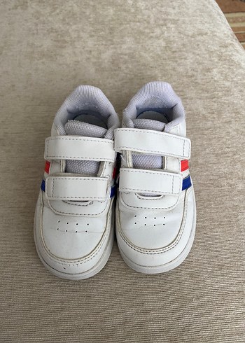 Beyaz Erkek Çocuk Sneaker Velcro Bantlı