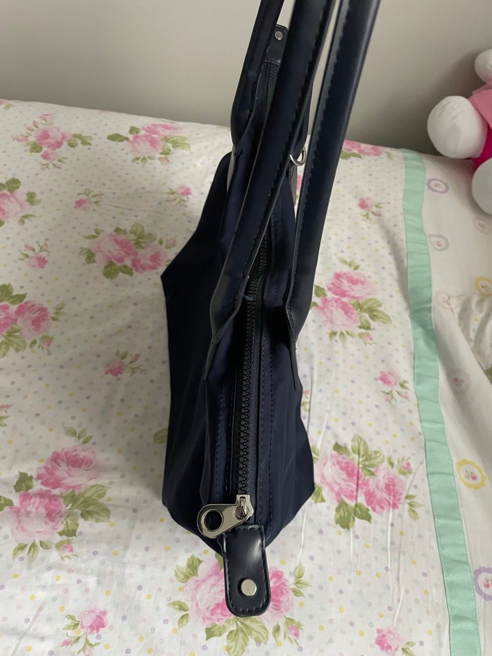 Pull&Bear Mavi Fermuarlı Kadın Omuz Çantası - Görsel 5