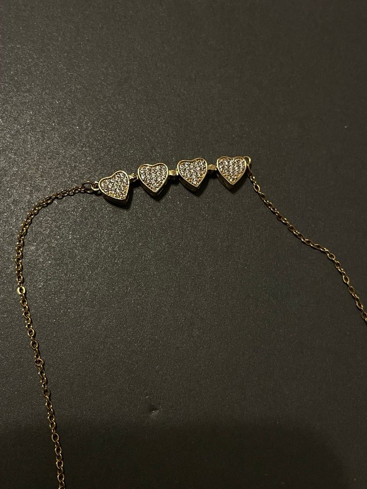 Altın Renk Zincirli Midi Kolye - Görsel 2