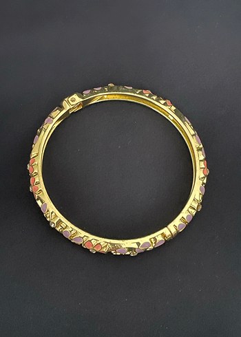 Çiçek Desenli Renkli Boncuklu Mineli Bilezik - Görsel 2