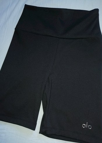 Siyah Yüksek Bel Mini Spor Şort
