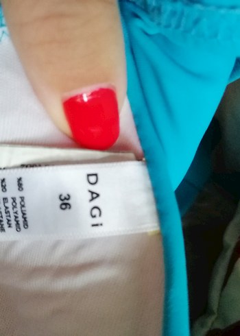 Dagi Parlak Turkuaz Drapeli Kadın Bikini - Görsel 6