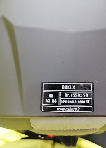 Caberg Duke X Mat Siyah Çeneden Açılır Kask XS - Görsel 11