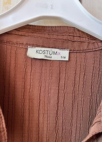 m Beden Kahverengi tunik gömlek
