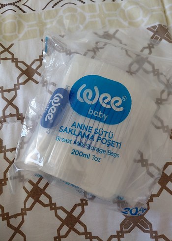 WEE Bebek Süt Saklama Poşeti 200ml 20'li - Görsel 4