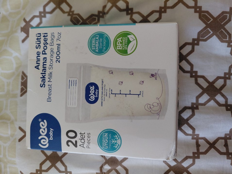WEE Bebek Süt Saklama Poşeti 200ml 20'li - Görsel 2