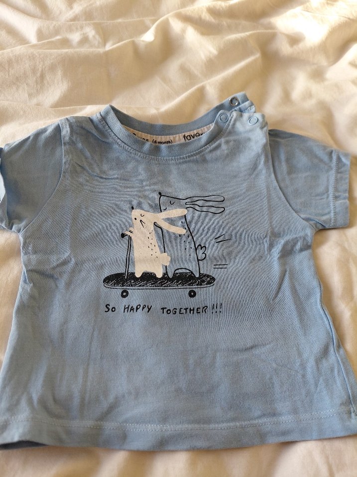 Baskılı Mavi ve Desenli Çocuk Atlet - Görsel 2