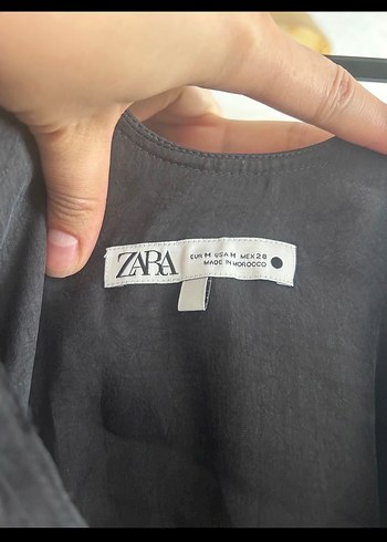 Siyah V Yakalı Zara M Elbise - Görsel 3