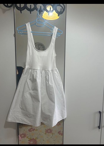 Beyaz Zara M Elbise - Görsel 2