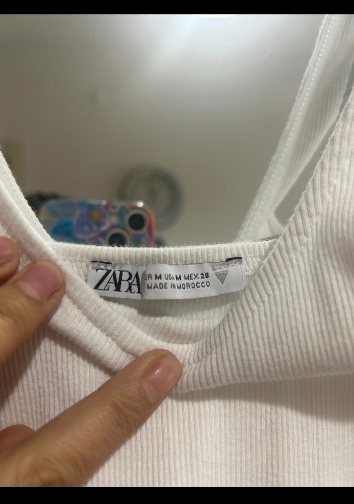 Beyaz Zara M Elbise - Görsel 3