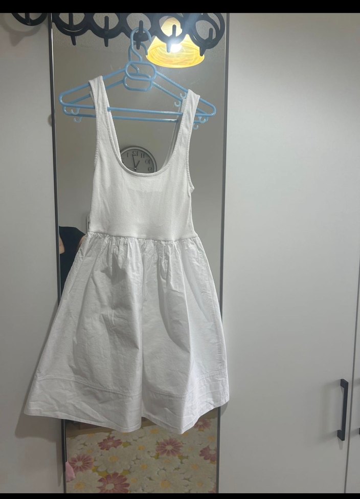 Beyaz Zara M Elbise - Görsel 2