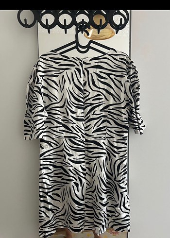 Zebra Desenli Bsl L Mini Elbise - Görsel 2