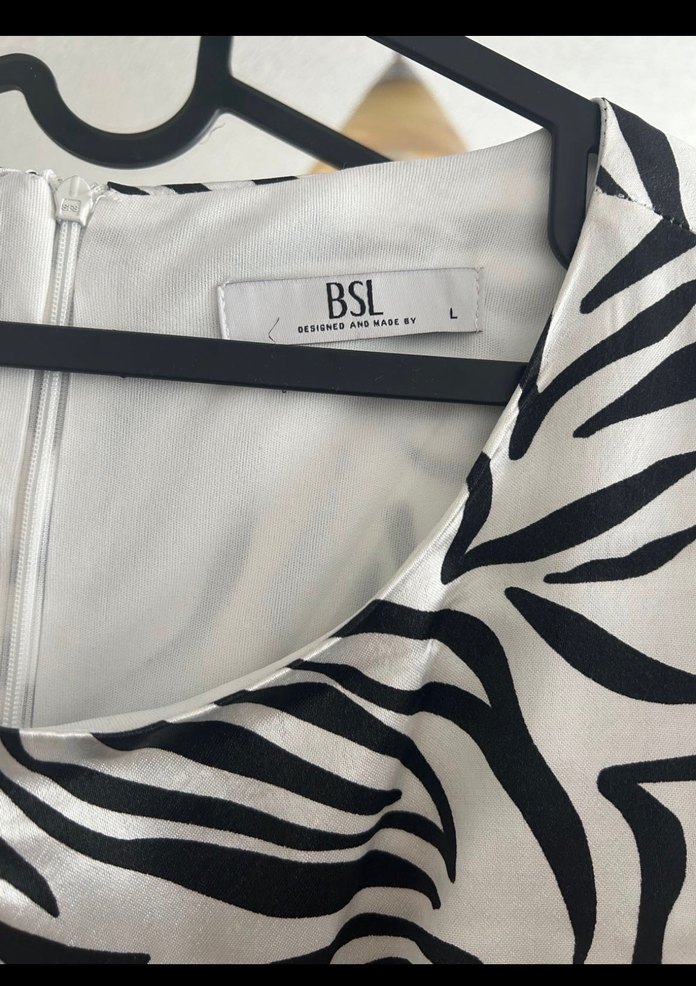 Zebra Desenli Bsl L Mini Elbise - Görsel 3