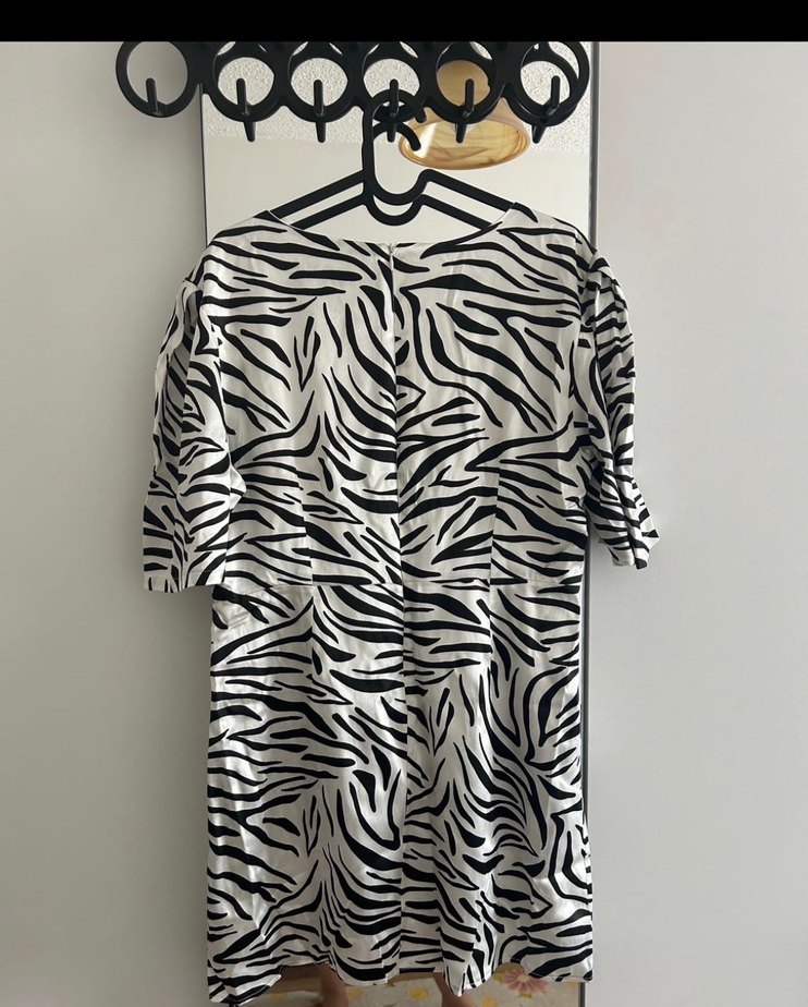 Zebra Desenli Bsl L Mini Elbise - Görsel 2