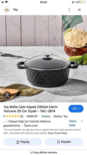 Taç döküm tencere