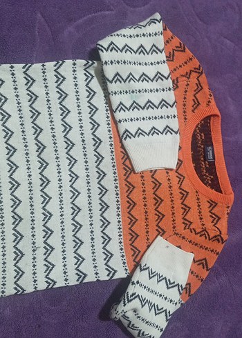 Renkli Desenli Erkek Çocuk Triko Kazak - Görsel 5