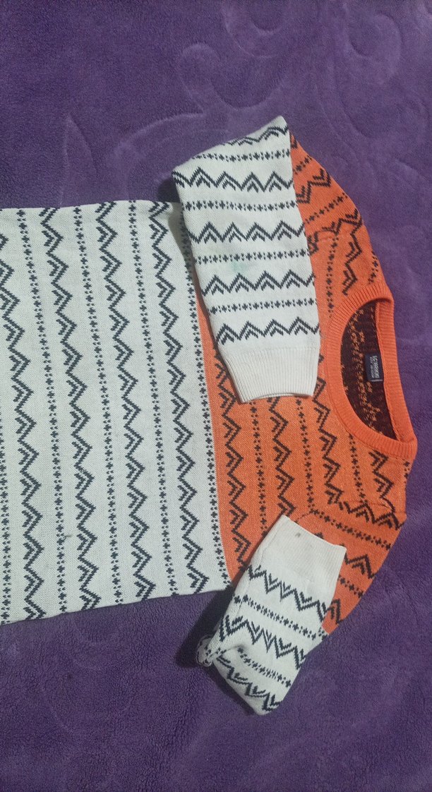 Renkli Desenli Erkek Çocuk Triko Kazak - Görsel 5