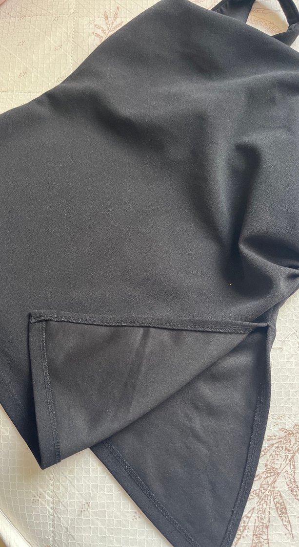 Tek Omuz Siyah Hemşirelik Body - Görsel 3