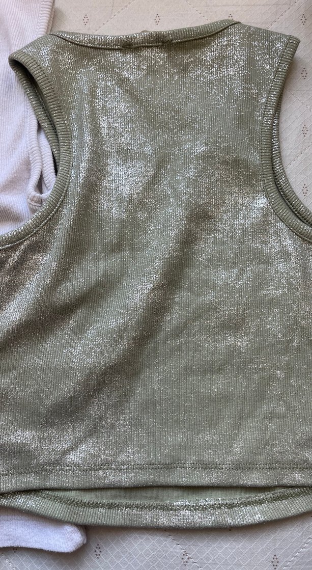 Düğmeli Gri Kadın Atlet - Görsel 2