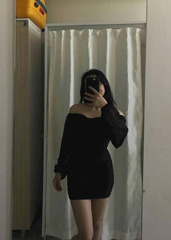 Siyah Straplez Mini Elbise - Görsel 6