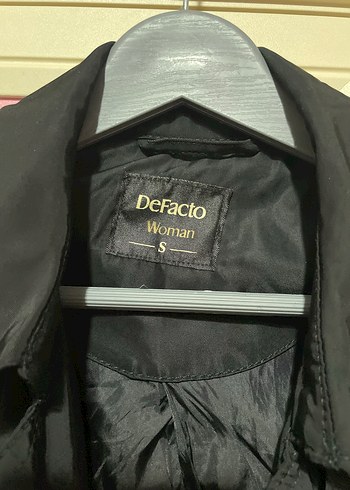 s Beden Siyah Kadın Midi Kuşaklı Trençkot