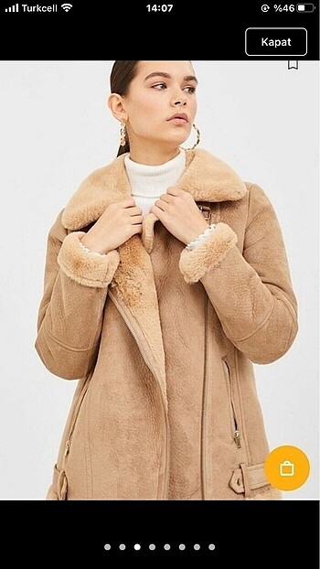 Stradivarius Stradivarius kürklü mont