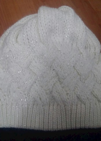 çocuk Beyaz Örgü Bere - Görsel 2