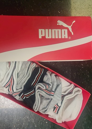 Puma Puma Erkek Gri ve Beyaz Spor Çorap Seti