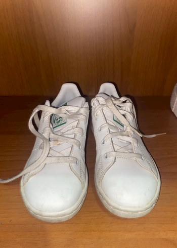 28 Beden Adidas stan smith Beyaz Bağcıklı çocuk Spor Ayakkabı