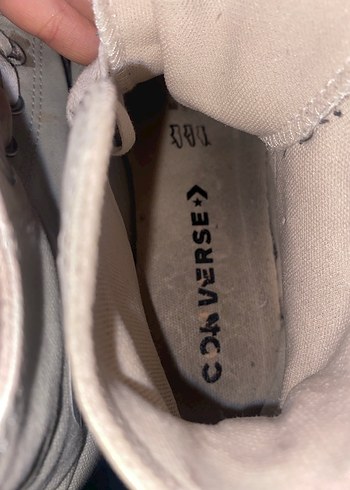 38 Beden beyaz Renk Converse Kadın Beyaz yeşil Platform Spor Ayakkabı