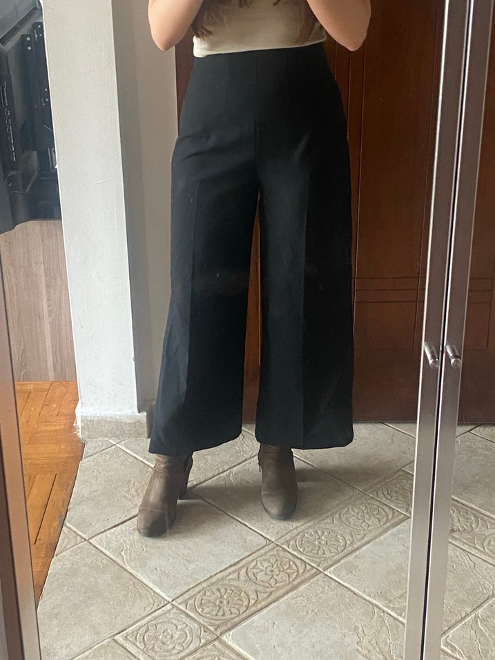 Zara kumaş pantolon siyah - Görsel 2