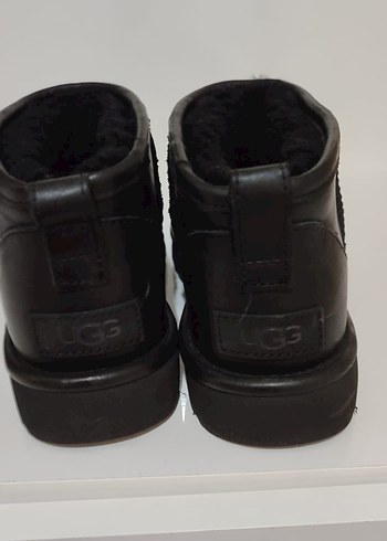 Ugg Ugg Siyah Kadın Tokalı Bot DERİ BOT SÜET DEĞİL