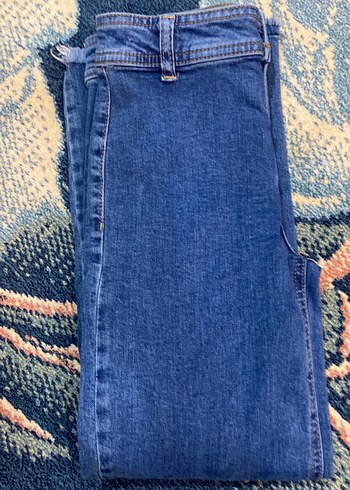 Çocuk Mavi Denim Midi Boy Fermuarlı Jean