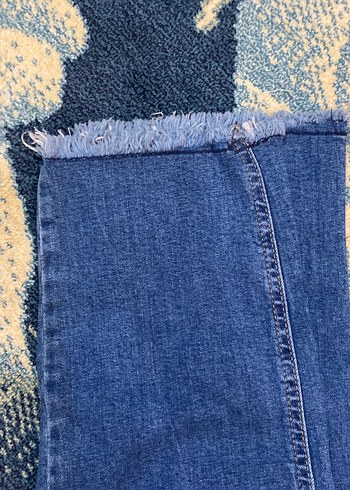 Koton Çocuk Mavi Denim Midi Boy Fermuarlı Jean