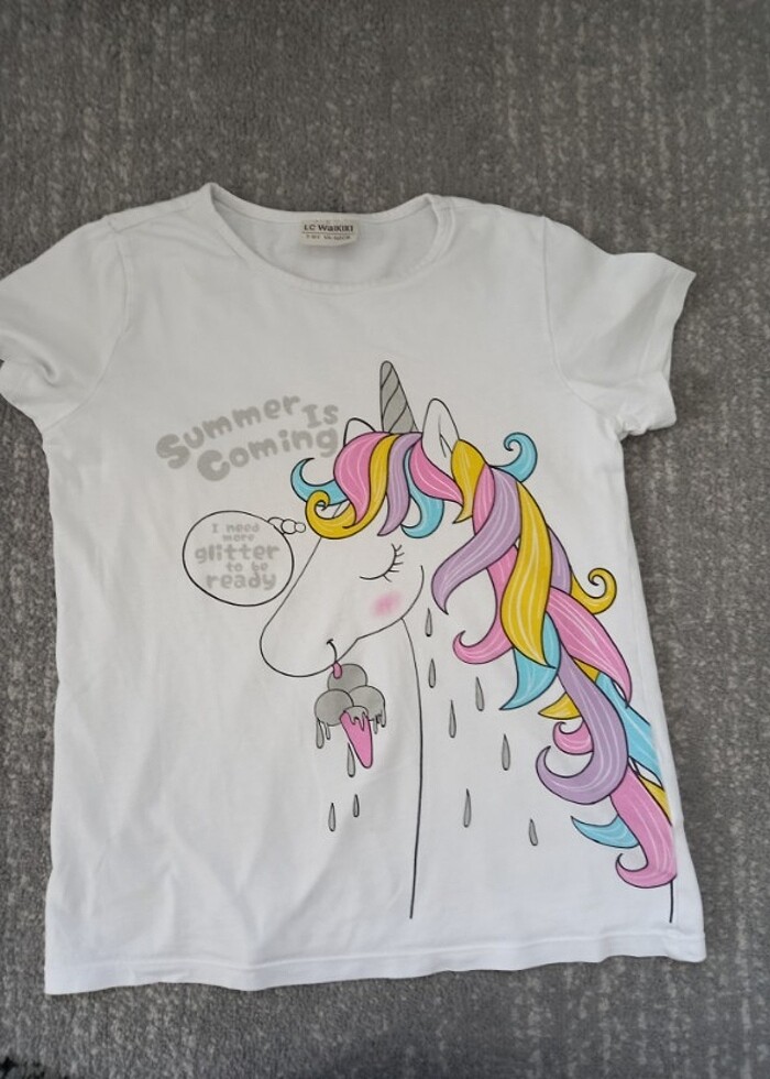 Lcw Kız Çocuk Unicorn Tshirt  - Görsel 1