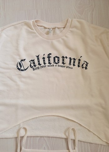 Defacto Kız Çocuk Crop Sweatshirt - Görsel 6