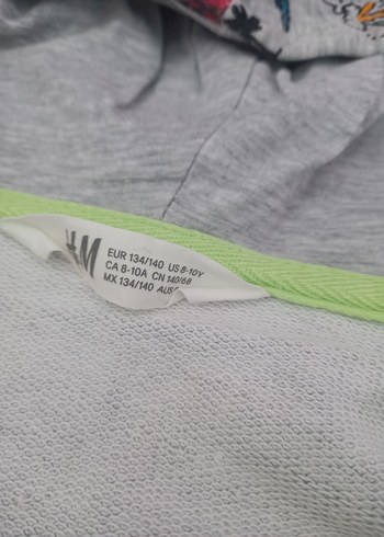 H&M Kapüşonlu Dinozor Baskılı Erkek Çocuk Sweatshirt - Görsel 3