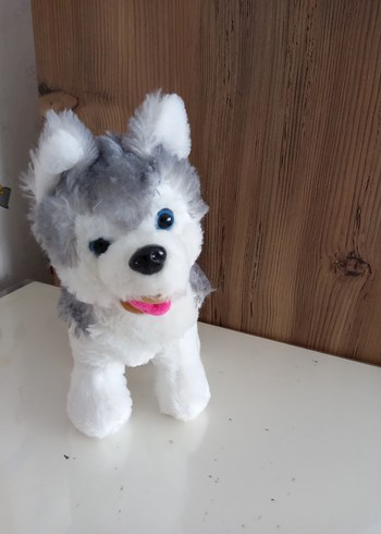 Gri Husky Peluş Oyuncak